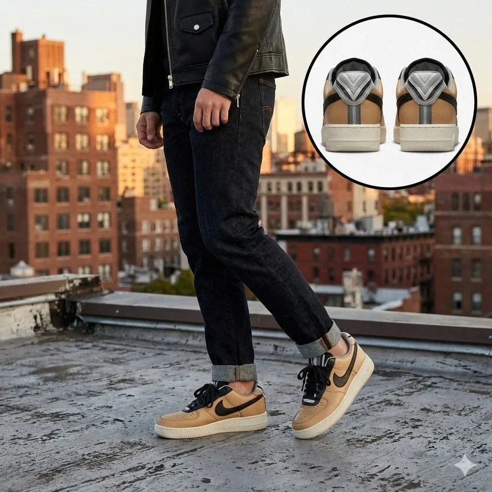 Nike Air Force 1 Low Riccardo Tisci Vachetta Tan Leather SP 669917-200 Men's 7.5